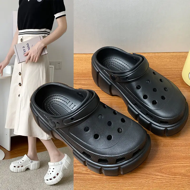 Cross-border new thick-soled 6cm parent-child hole shoes waterproof toe sandals summer outdoor beach hole shoes garden shoes - Image 6