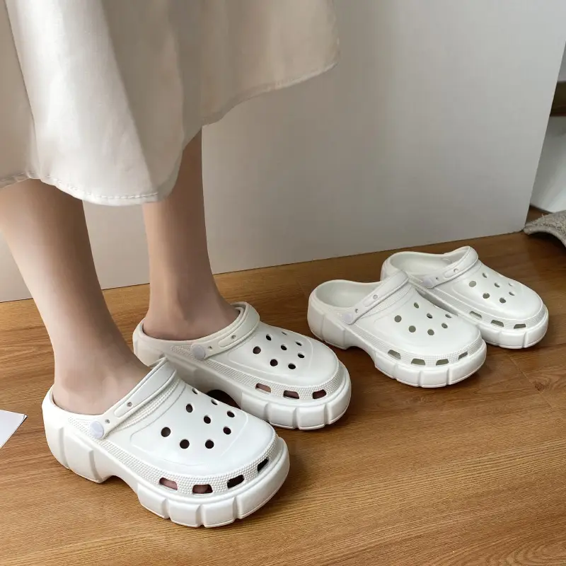Cross-border new thick-soled 6cm parent-child hole shoes waterproof toe sandals summer outdoor beach hole shoes garden shoes - Image 7