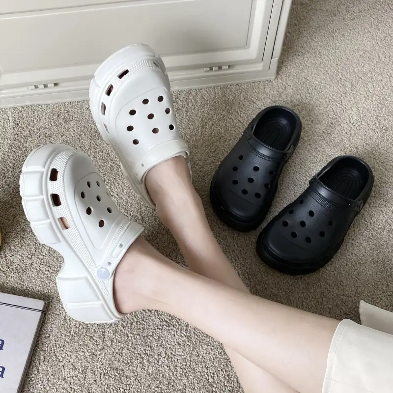 Cross-border new thick-soled 6cm parent-child hole shoes waterproof toe sandals summer outdoor beach hole shoes garden shoes - Image 8