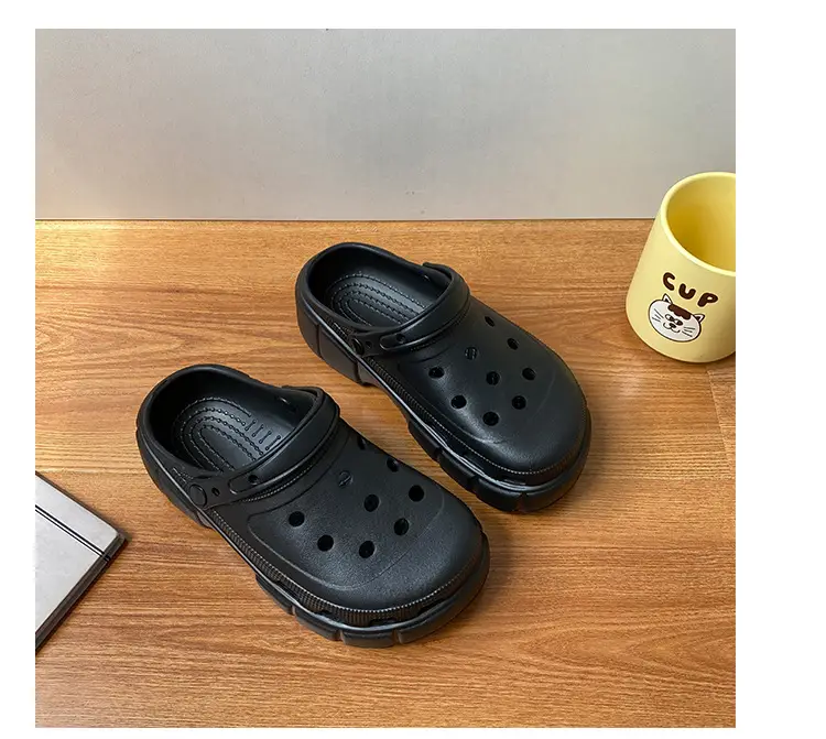 Cross-border new thick-soled 6cm parent-child hole shoes waterproof toe sandals summer outdoor beach hole shoes garden shoes — feature 20
