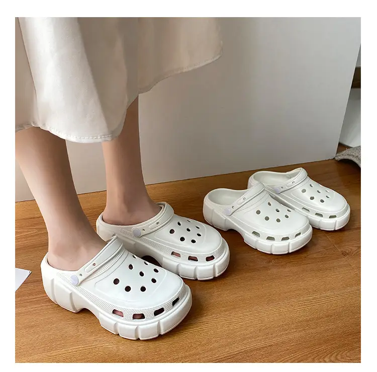 Cross-border new thick-soled 6cm parent-child hole shoes waterproof toe sandals summer outdoor beach hole shoes garden shoes — feature 29