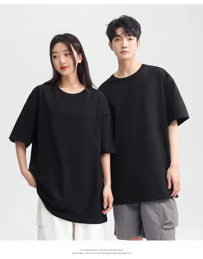 Men Black Cotton T-Shirt Loose Fit Summer Wear — feature 18