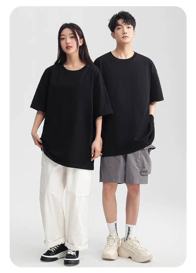 Men Black Cotton T-Shirt Loose Fit Summer Wear — feature 19