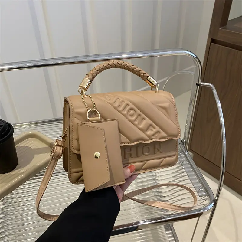 2024 Summer Women's Brown Fendi Inspired Shoulder Bag - Image 3