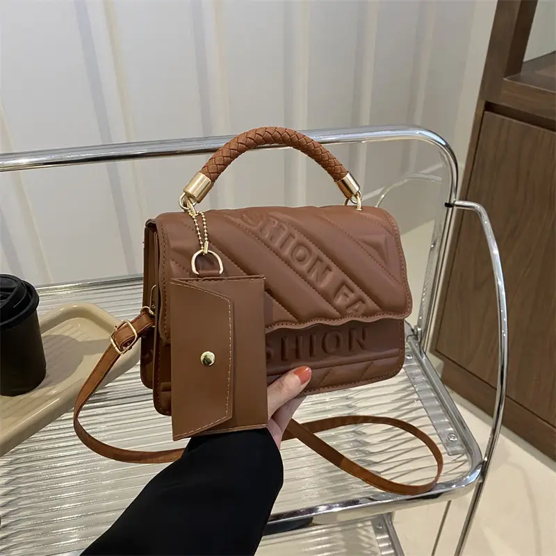 2024 Summer Women's Brown Fendi Inspired Shoulder Bag - Image 4