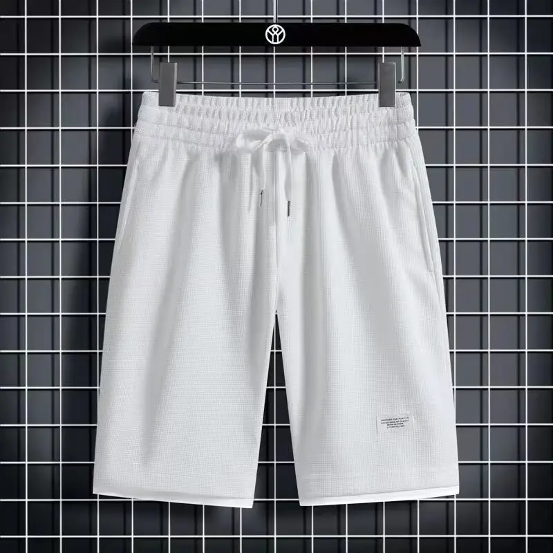 Men's Blue Waffle Shorts Loose Fit Summer - Image 2