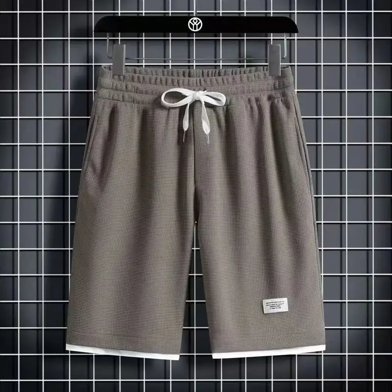 Men's Blue Waffle Shorts Loose Fit Summer - Image 8