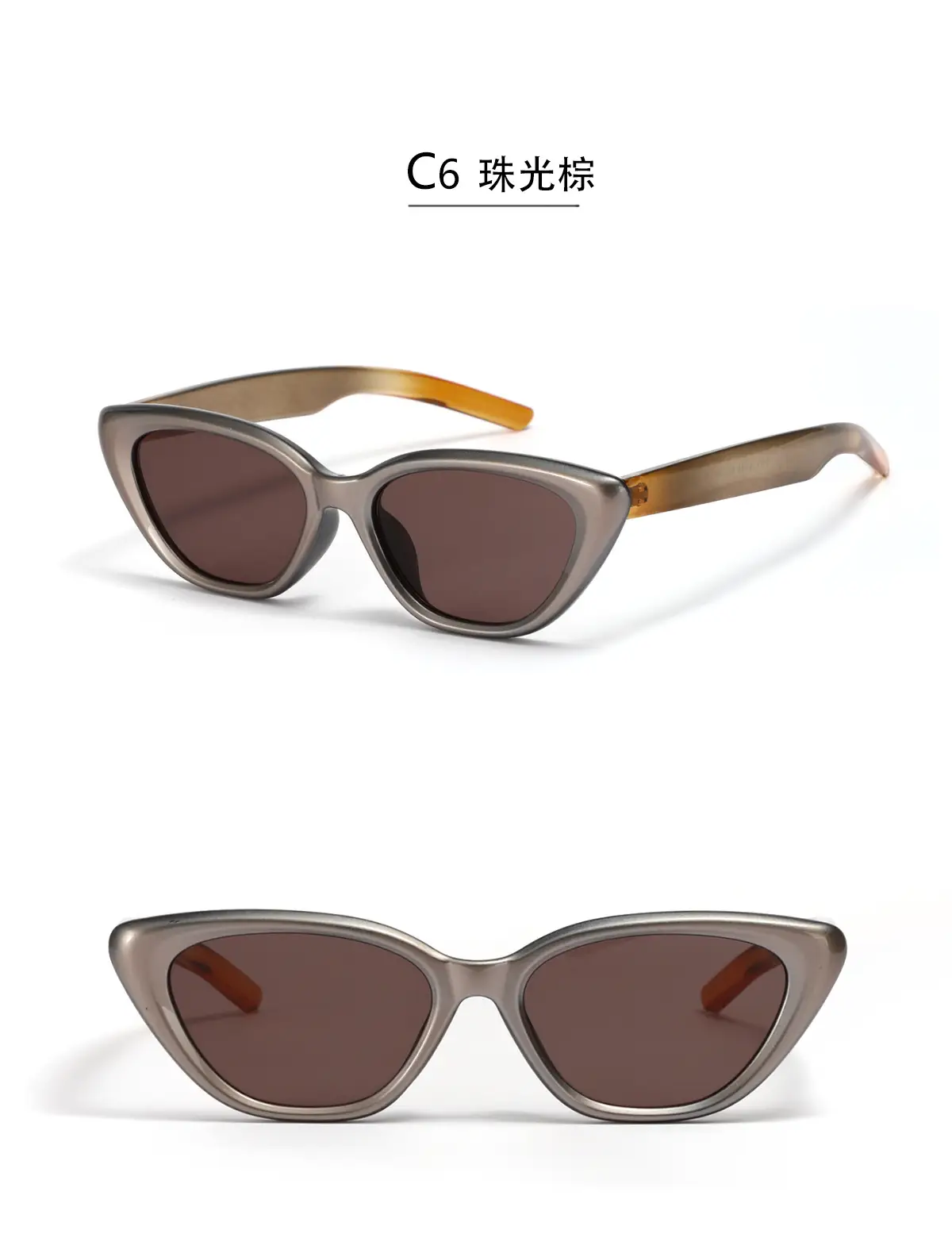 Men Square Sunglasses Pearl Color Small Frame — feature 11