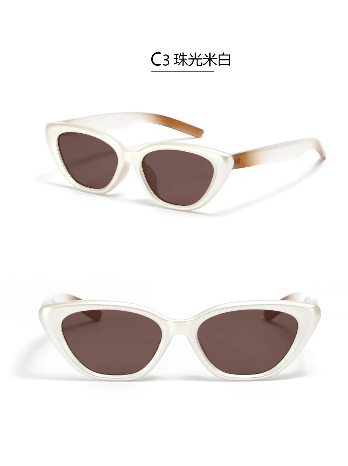 Men Square Sunglasses Pearl Color Small Frame — feature 8