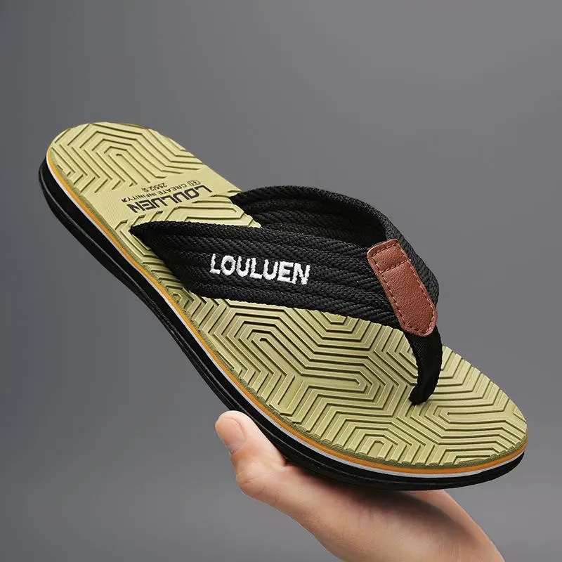 2025 New Slippers for Summer Outer Wear, Men's Trendy Beach Shoes, Flip-Flops, Fashionable Flip-Flops, Non-Slip Sandals, Men's Sandals - Image 4