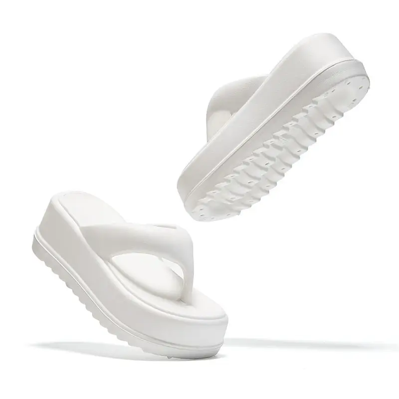 Flip flops women's outdoor wear summer beach thick bottom increased internet celebrity non-slip slippers slip-on feeling thick bottom slippers women's EVA - Image 10