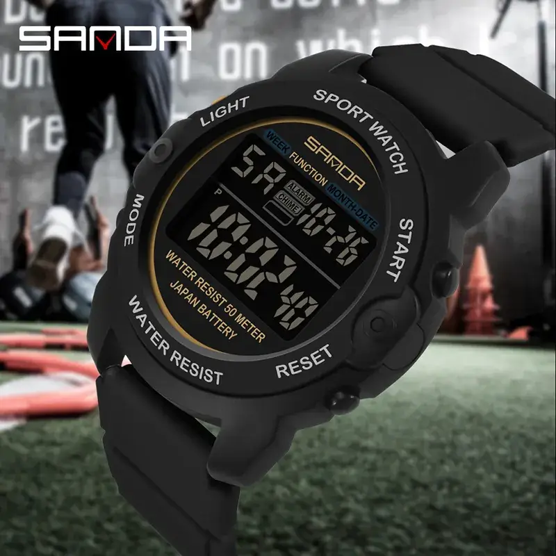 Sanda Digital Watch 10 Colors Waterproof Single Display - Image 11