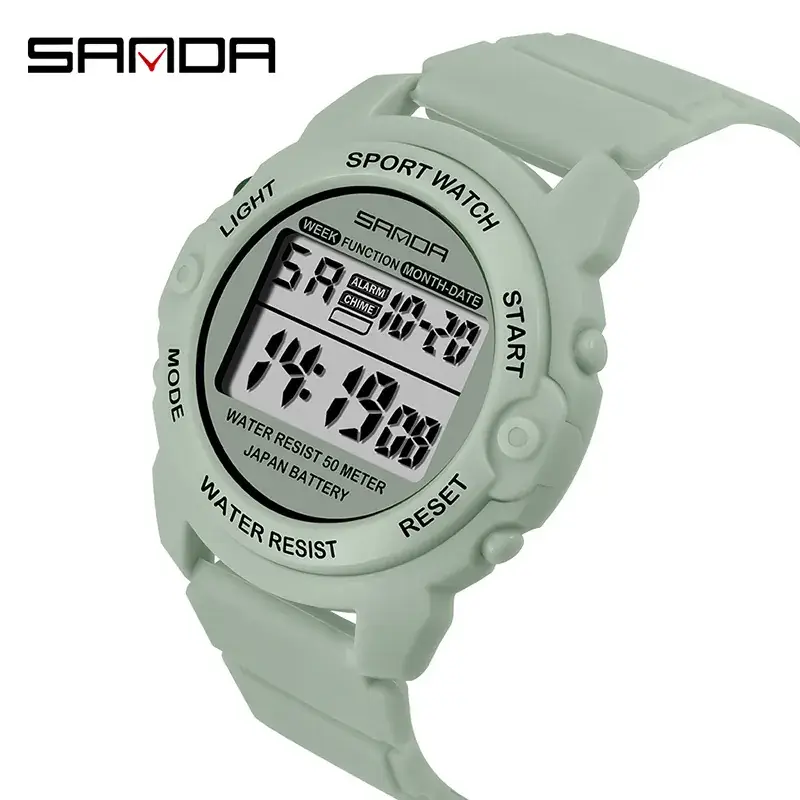 Sanda Digital Watch 10 Colors Waterproof Single Display - Image 13