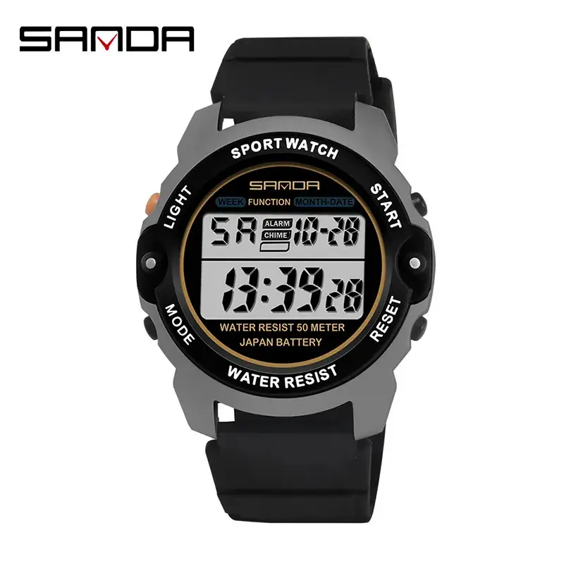 Sanda Digital Watch 10 Colors Waterproof Single Display - Image 3