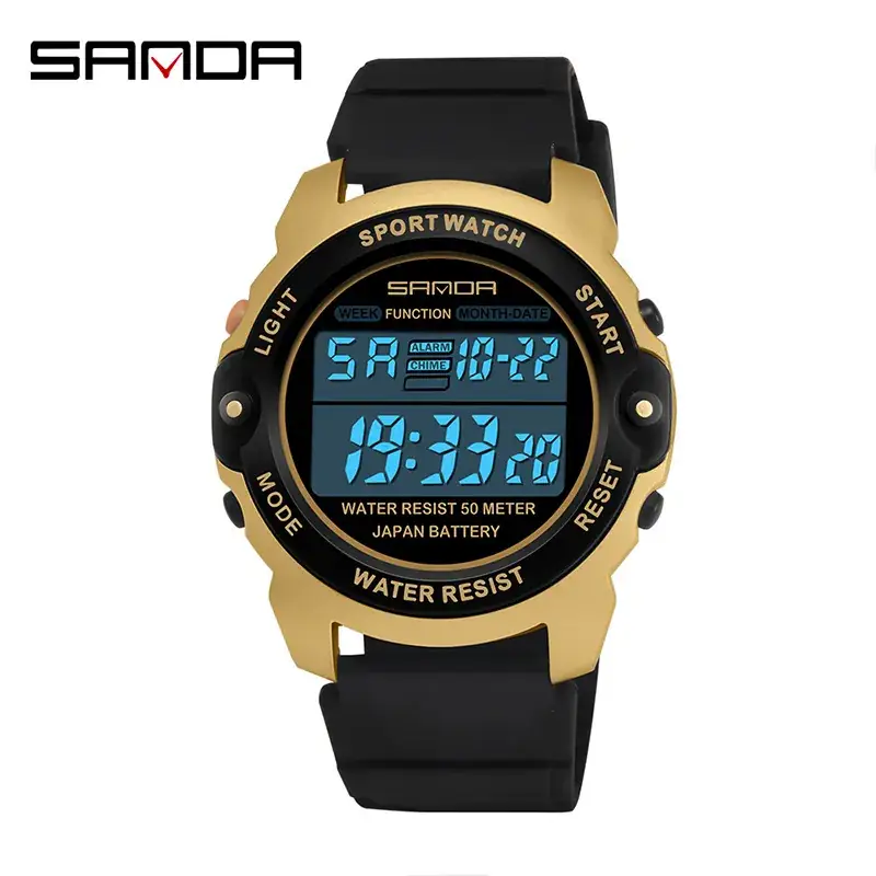 Sanda Digital Watch 10 Colors Waterproof Single Display - Image 4