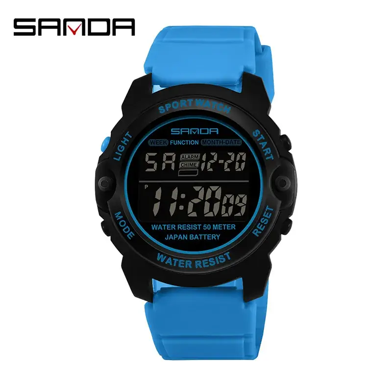 Sanda Digital Watch 10 Colors Waterproof Single Display - Image 5
