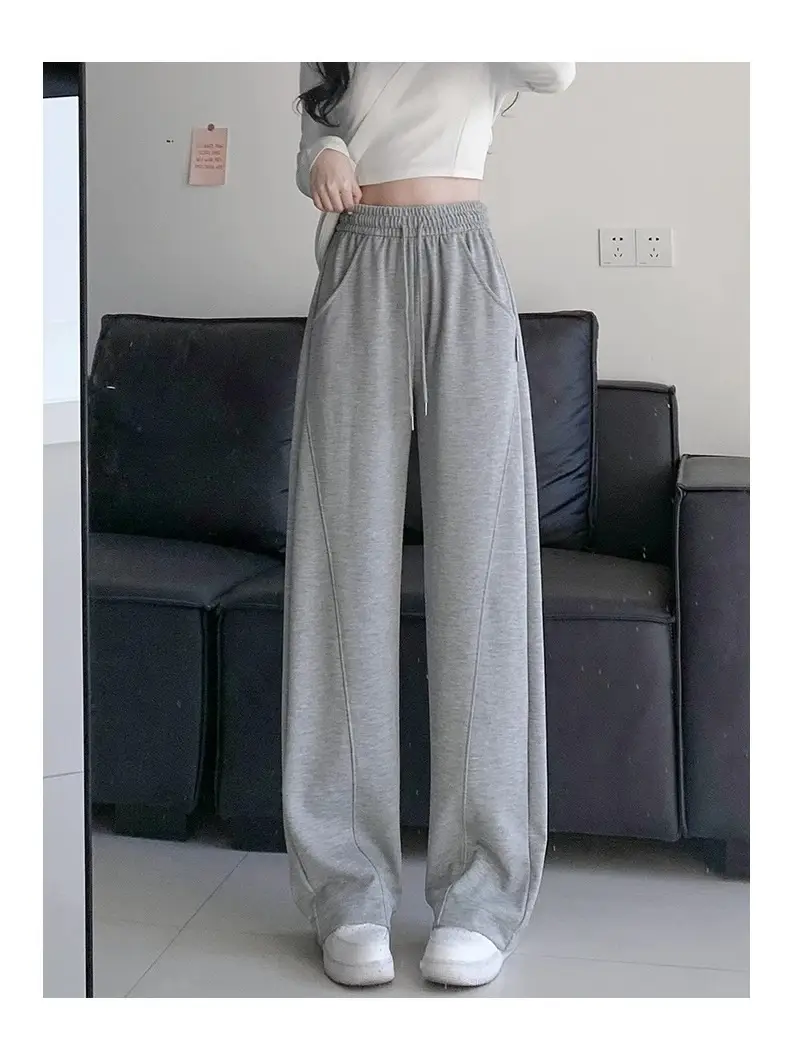 Women's Black Wide Leg Slimming Pants Spring Autumn 2025 — feature 18