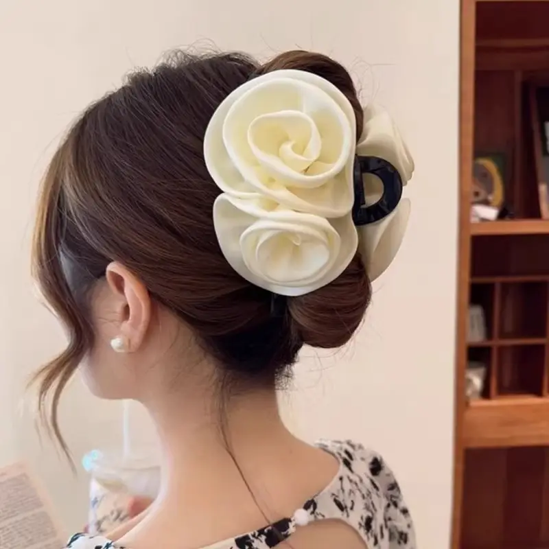 Red Rose Hair Clip for Women's High-Grade Back Head Updo - Image 6