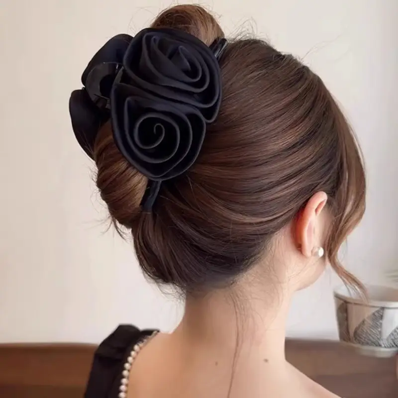 Red Rose Hair Clip for Women's High-Grade Back Head Updo - Image 7