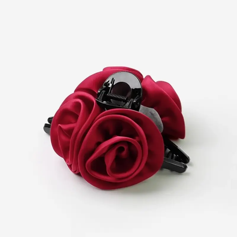Red Rose Hair Clip for Women's High-Grade Back Head Updo - Image 2