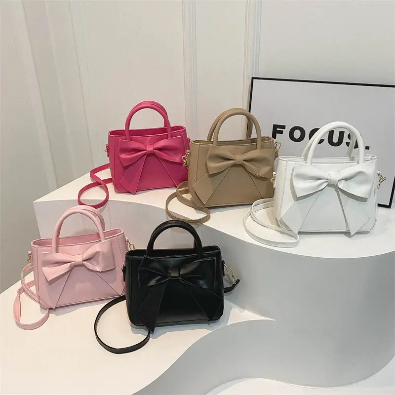 2024 Spring Summer Bow Handbag Women Pure Color - Image 6