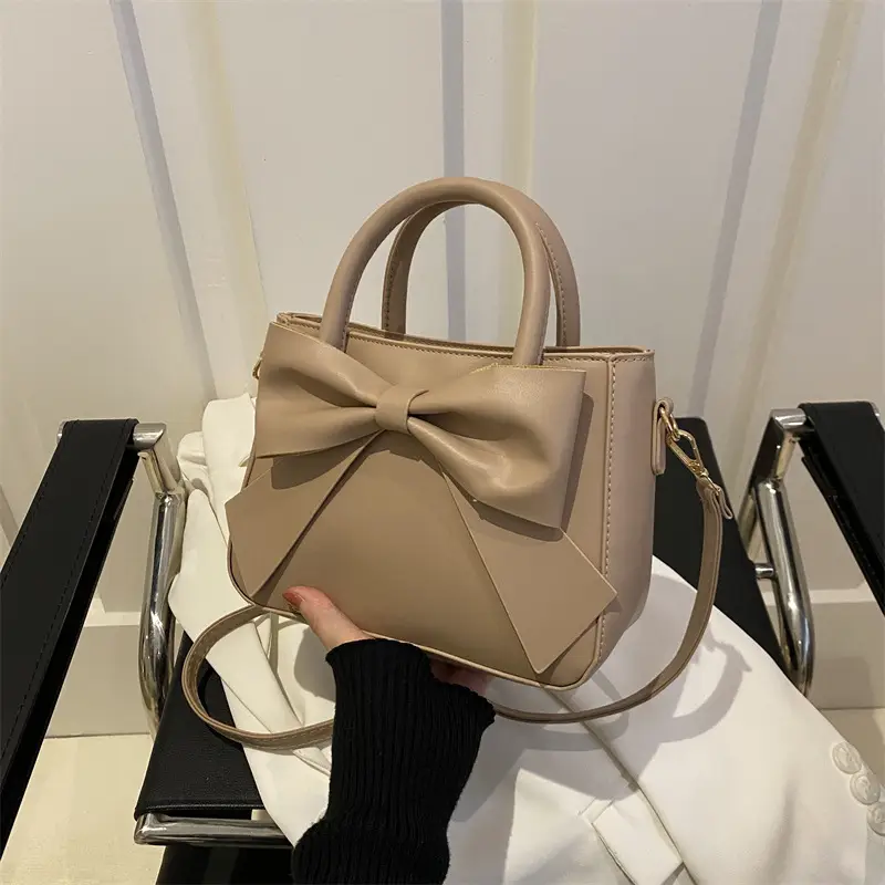 2024 Spring Summer Bow Handbag Women Pure Color - Image 7