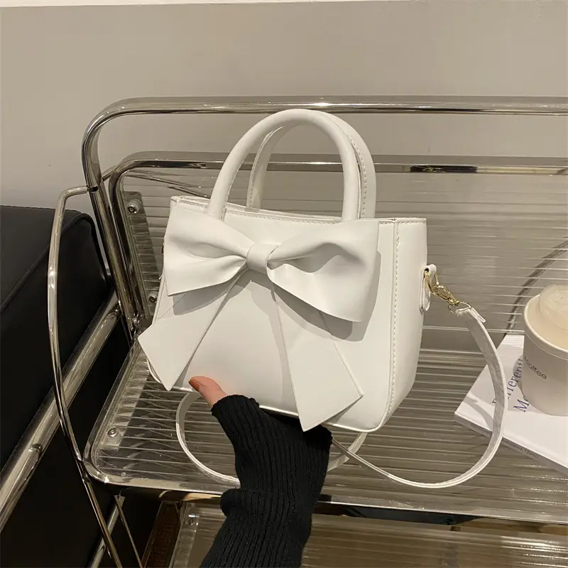 2024 Spring Summer Bow Handbag Women Pure Color - Image 8