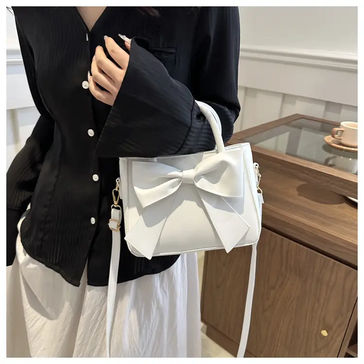 2024 Spring Summer Bow Handbag Women Pure Color — feature 10