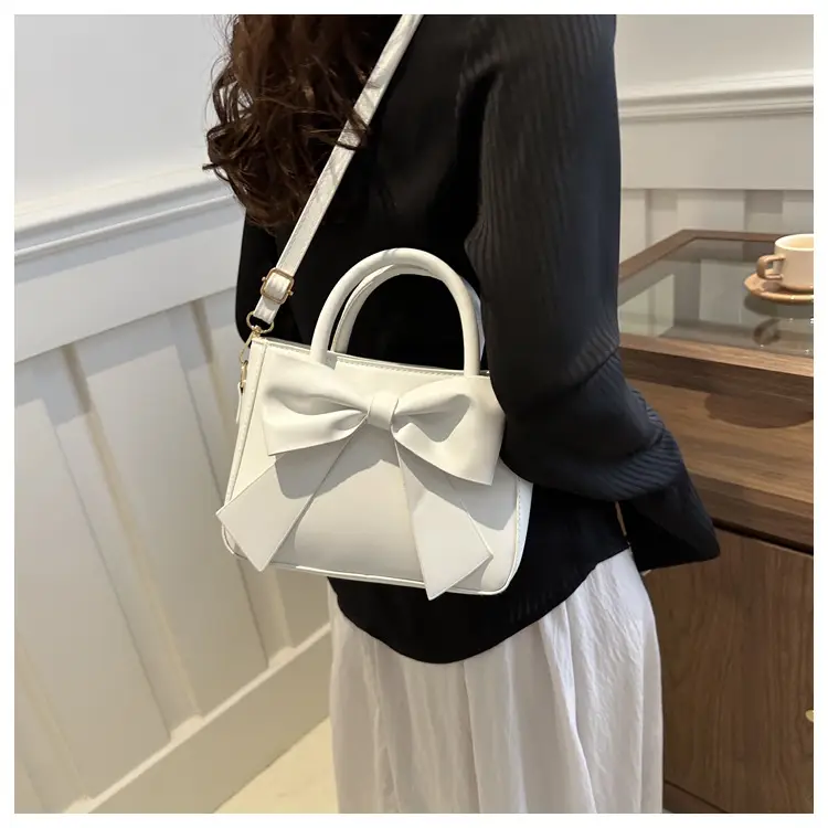 2024 Spring Summer Bow Handbag Women Pure Color — feature 11