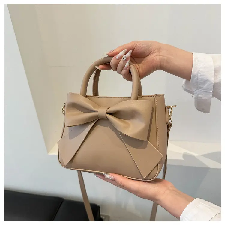 2024 Spring Summer Bow Handbag Women Pure Color — feature 14