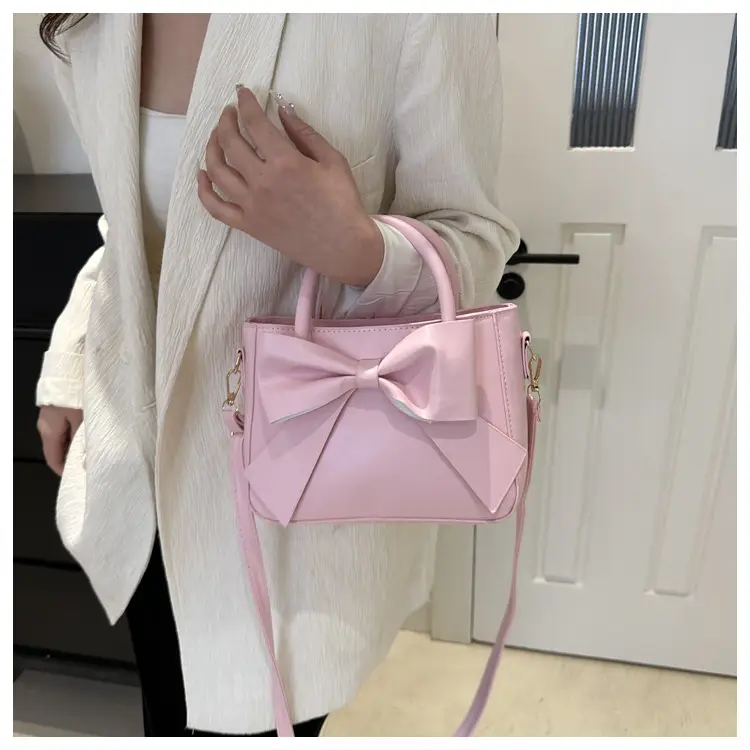 2024 Spring Summer Bow Handbag Women Pure Color — feature 16