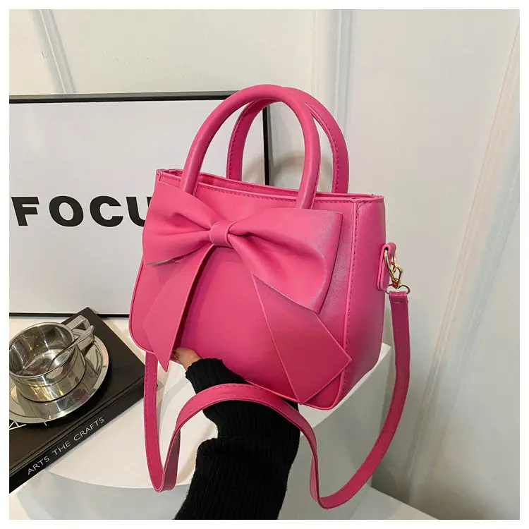2024 Spring Summer Bow Handbag Women Pure Color — feature 22