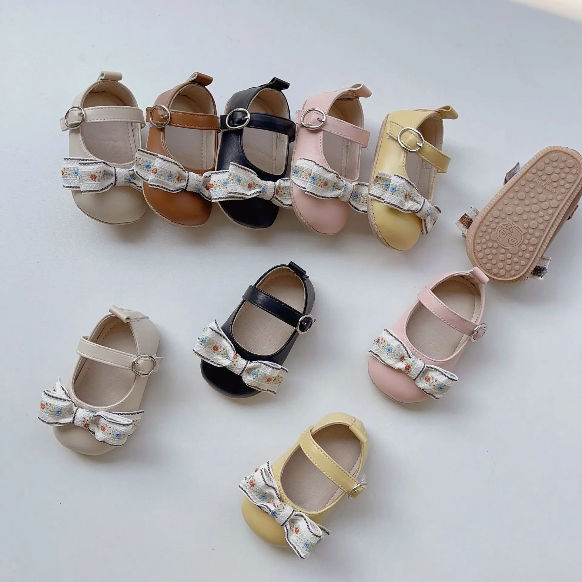 Pink Bow Toddler Shoes Korean Style Non-Slip Anti-heel Drop — feature 11