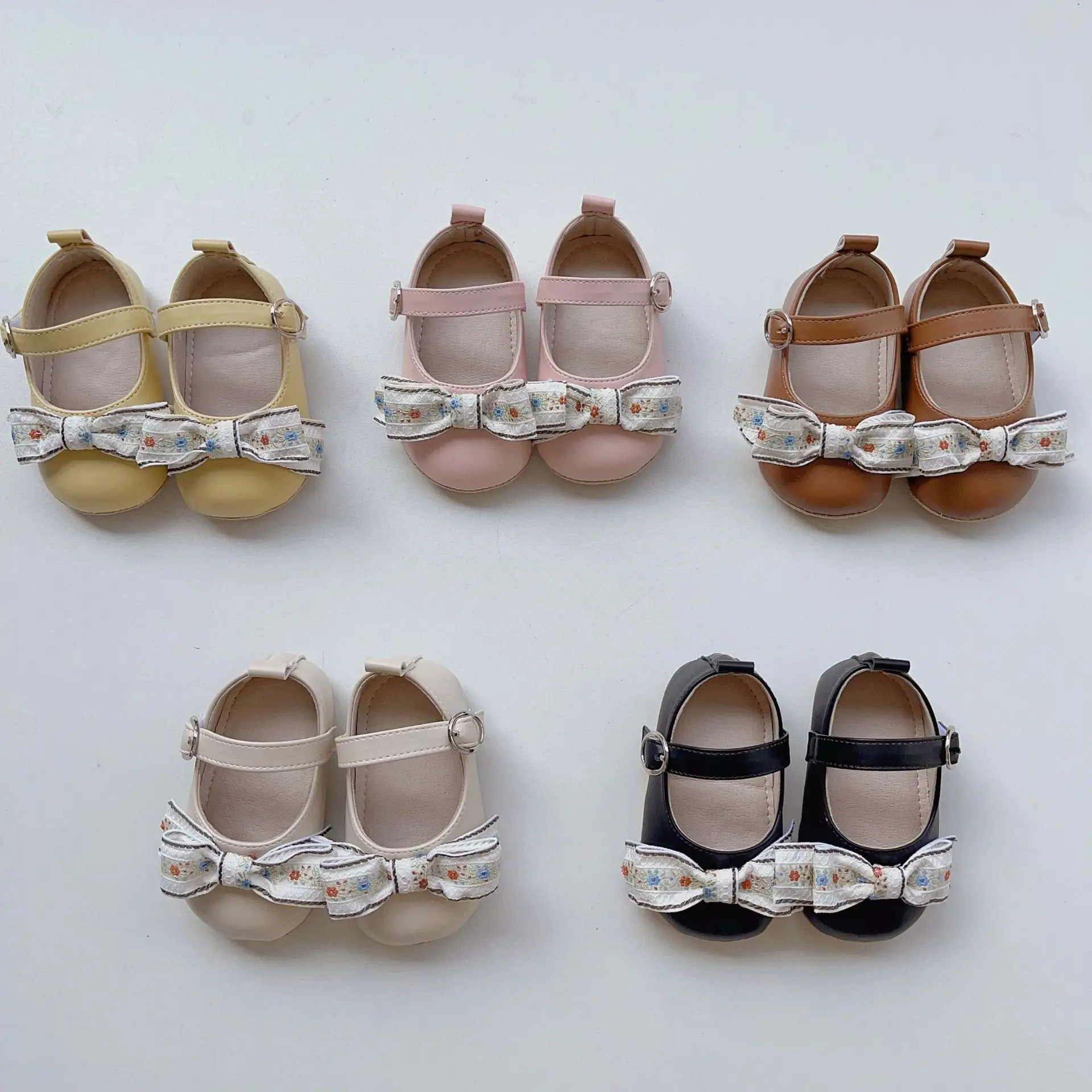 Pink Bow Toddler Shoes Korean Style Non-Slip Anti-heel Drop — feature 12