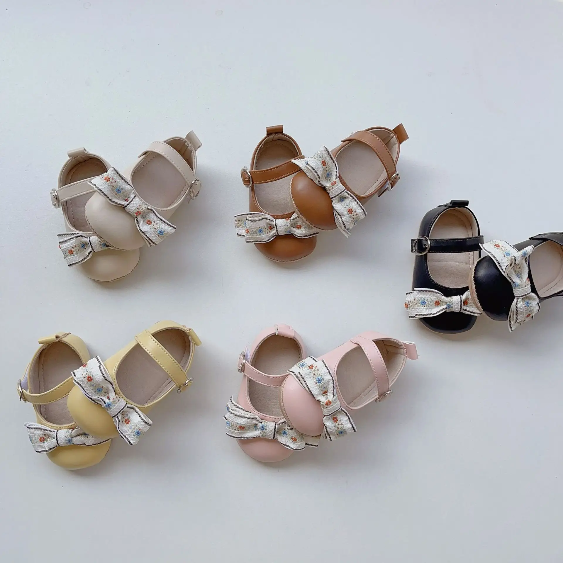 Pink Bow Toddler Shoes Korean Style Non-Slip Anti-heel Drop — feature 13