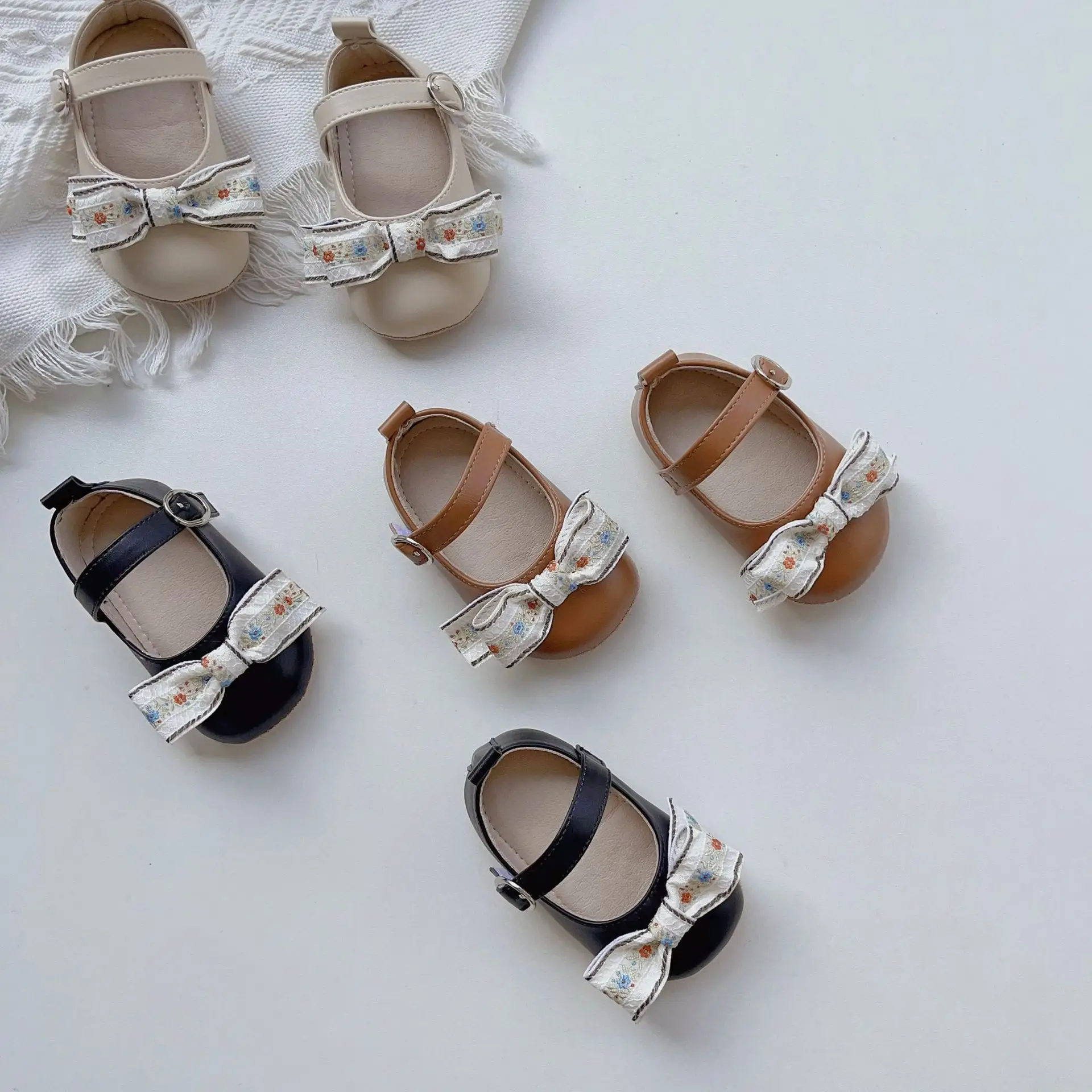 Pink Bow Toddler Shoes Korean Style Non-Slip Anti-heel Drop — feature 14