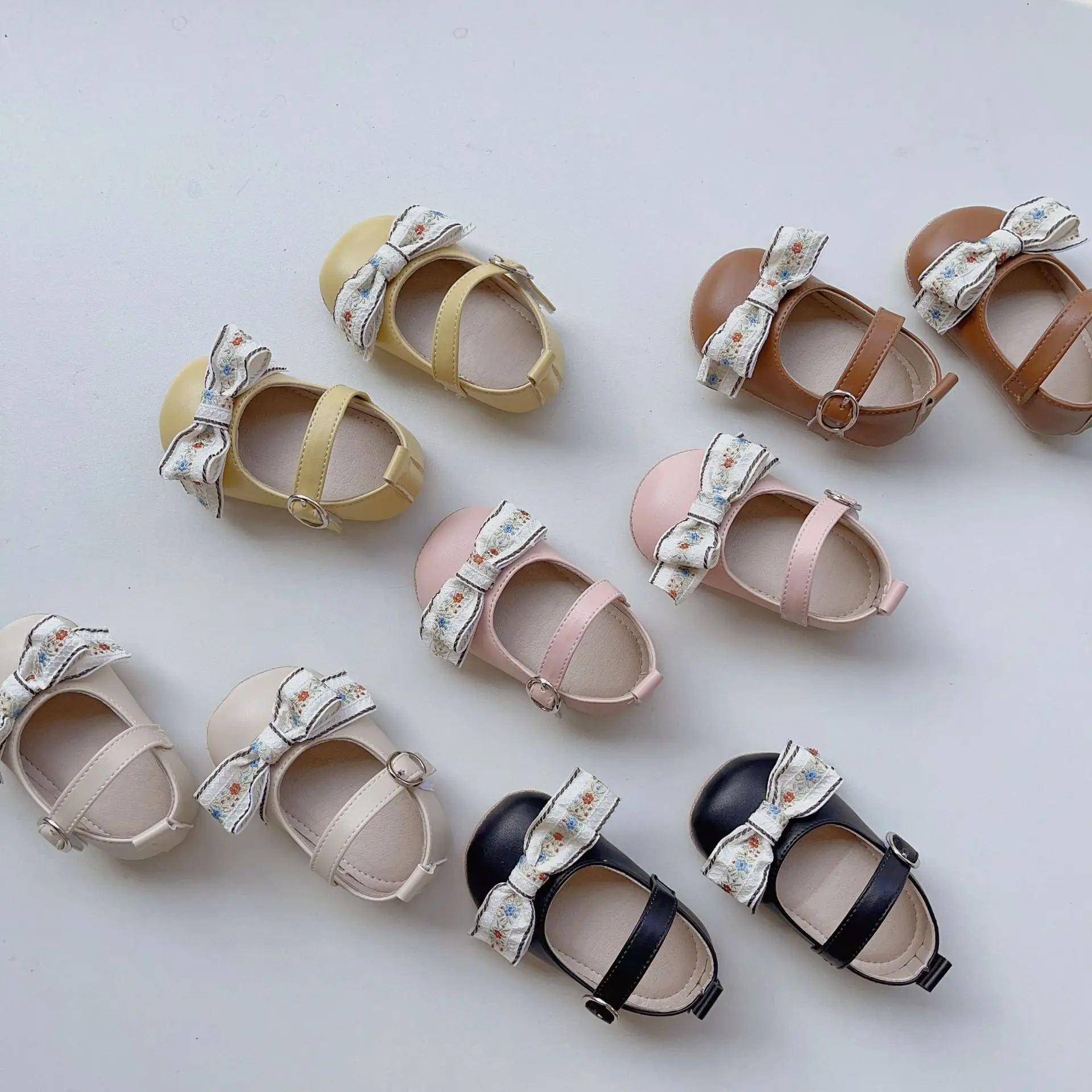 Pink Bow Toddler Shoes Korean Style Non-Slip Anti-heel Drop — feature 17