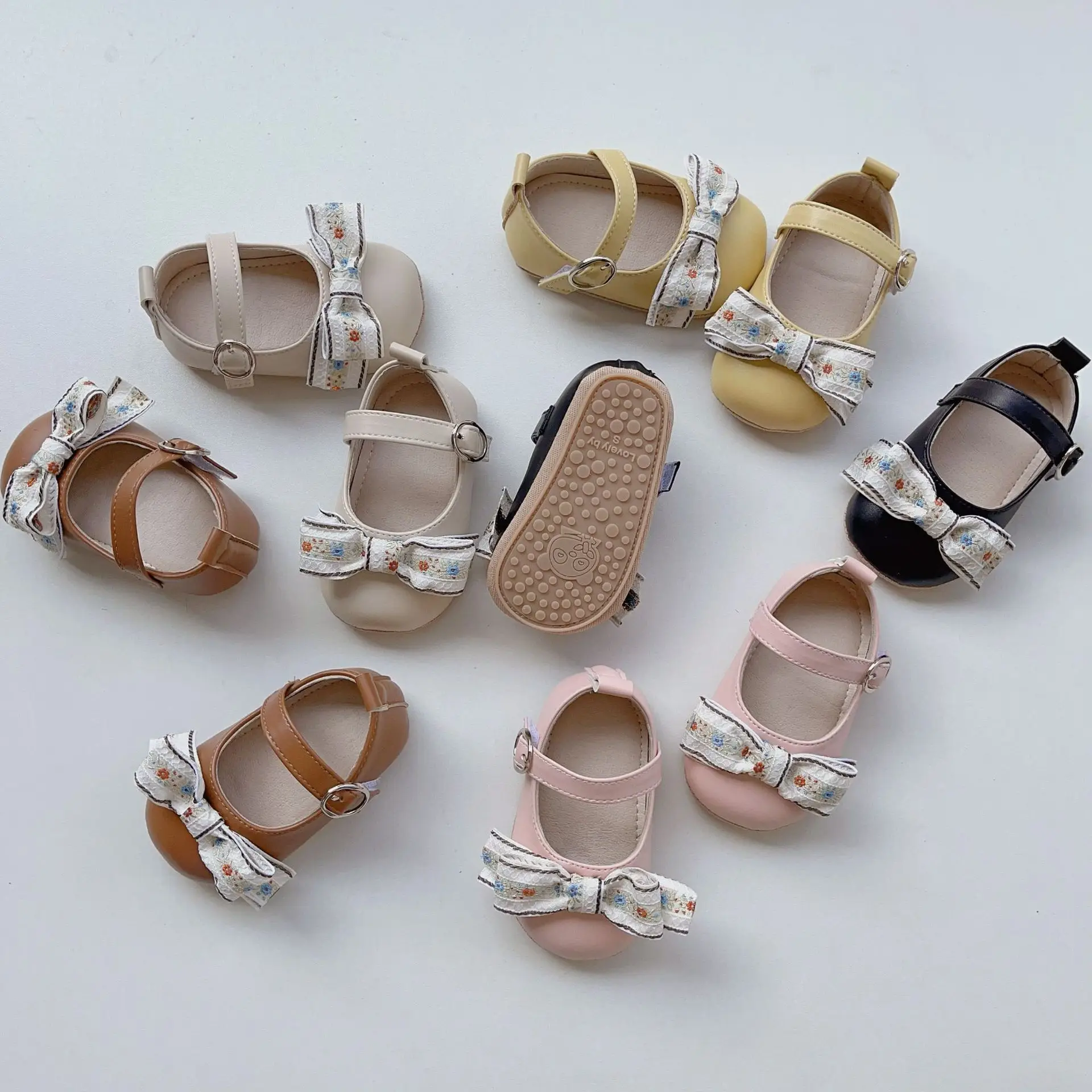 Pink Bow Toddler Shoes Korean Style Non-Slip Anti-heel Drop — feature 2