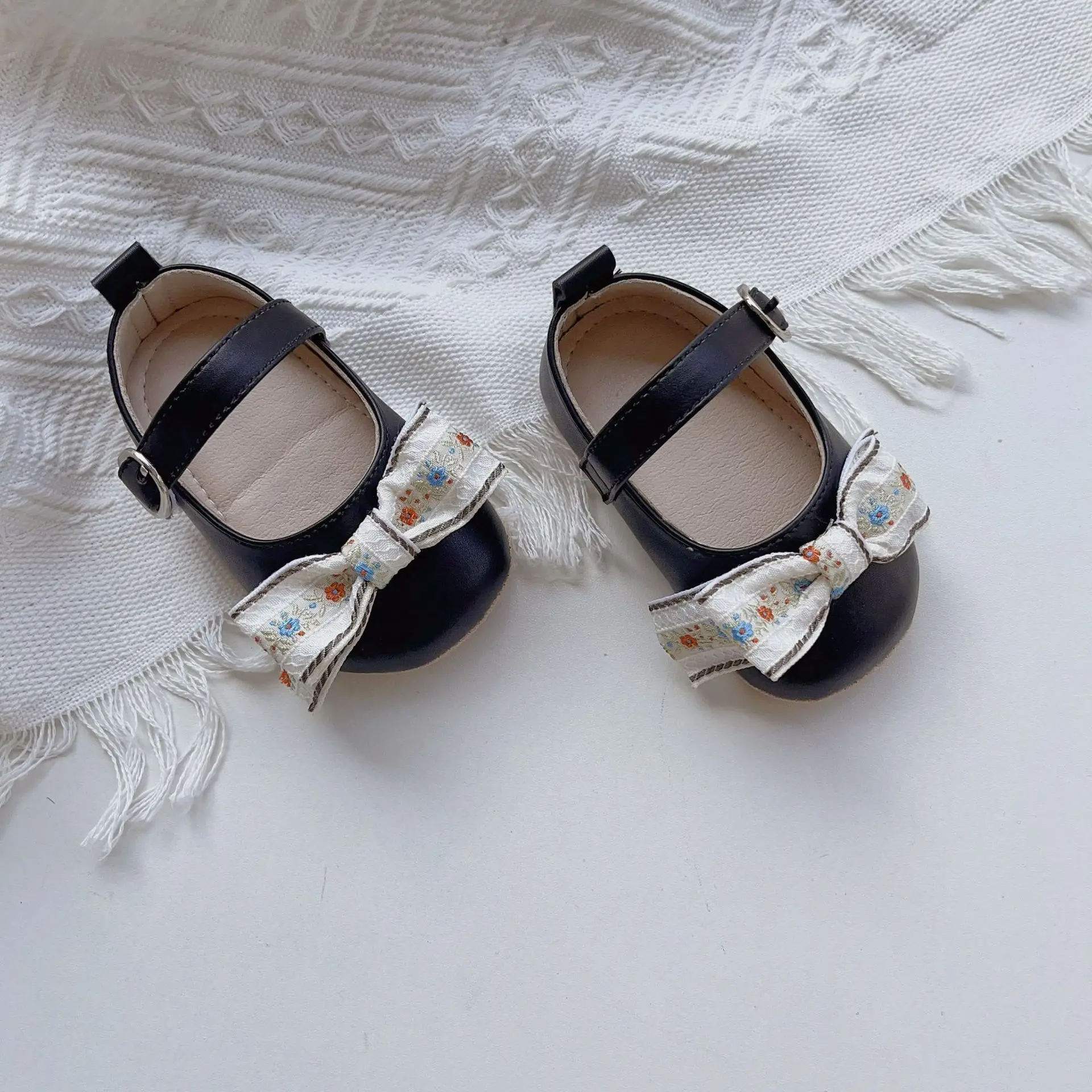 Pink Bow Toddler Shoes Korean Style Non-Slip Anti-heel Drop — feature 5