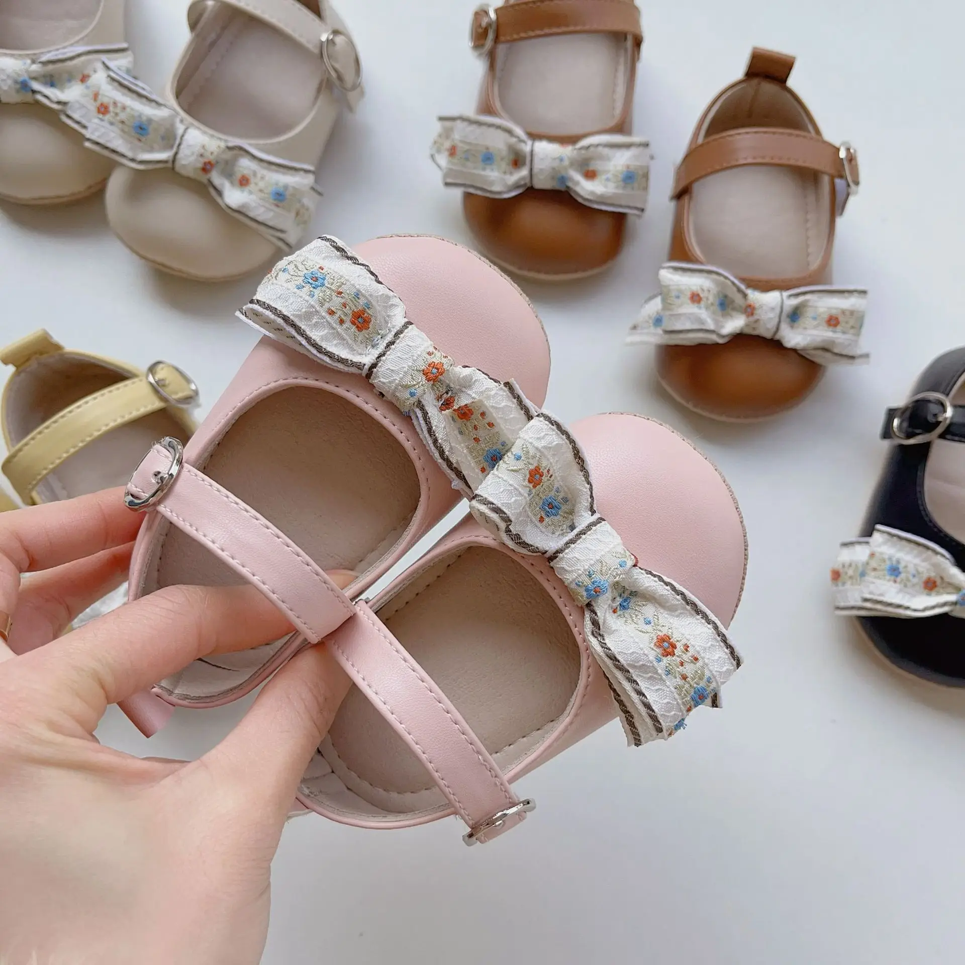 Pink Bow Toddler Shoes Korean Style Non-Slip Anti-heel Drop — feature 8
