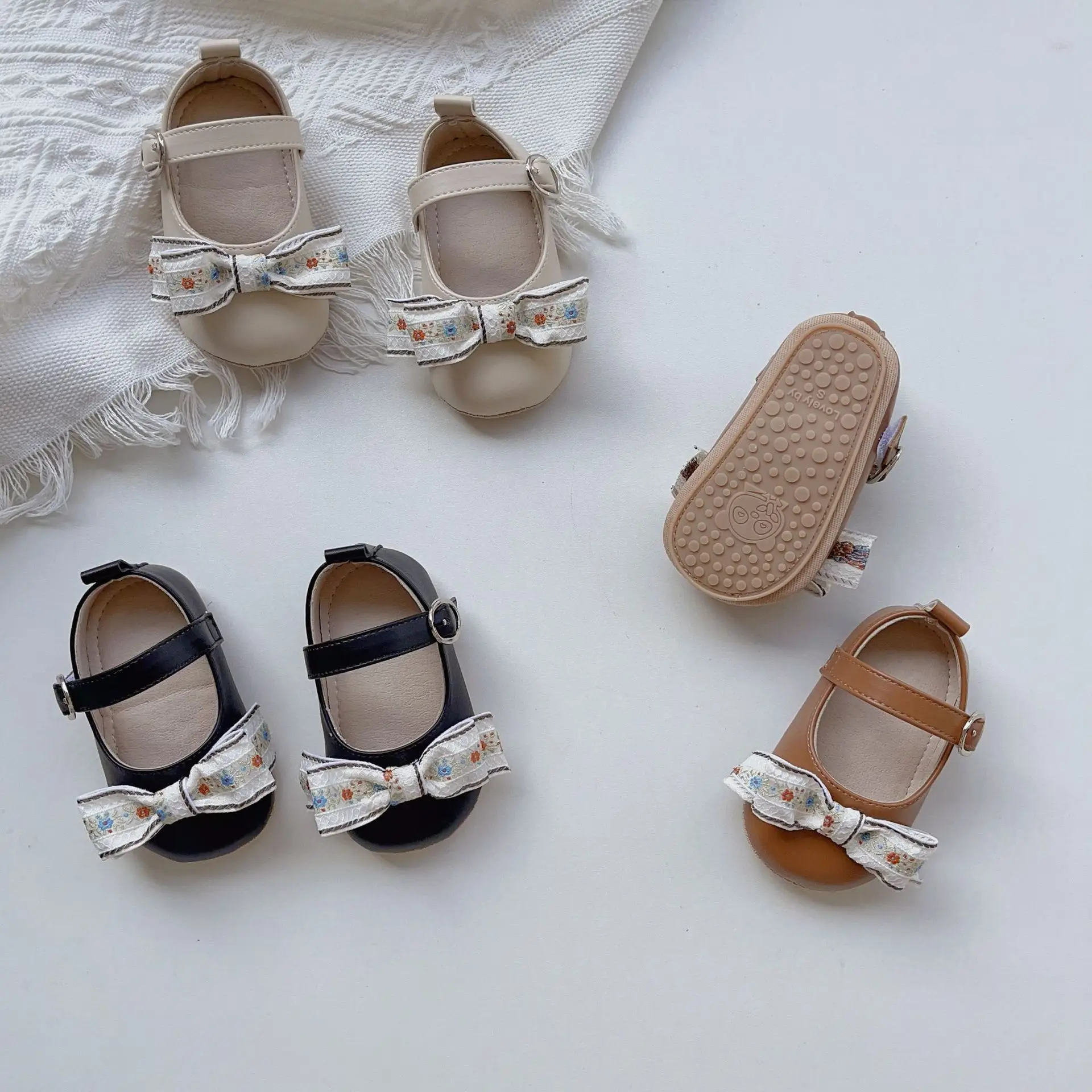 Pink Bow Toddler Shoes Korean Style Non-Slip Anti-heel Drop — feature 9