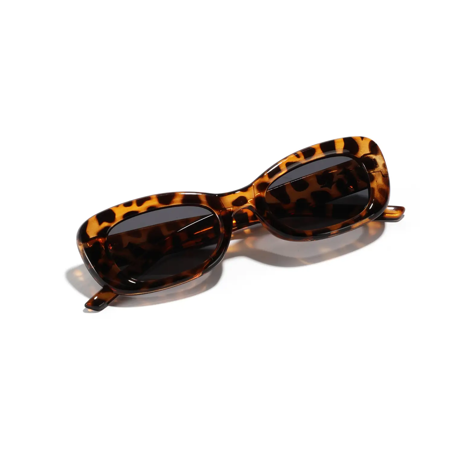 Men Rectangular Star Sunglasses with Rivet Frame - Image 4
