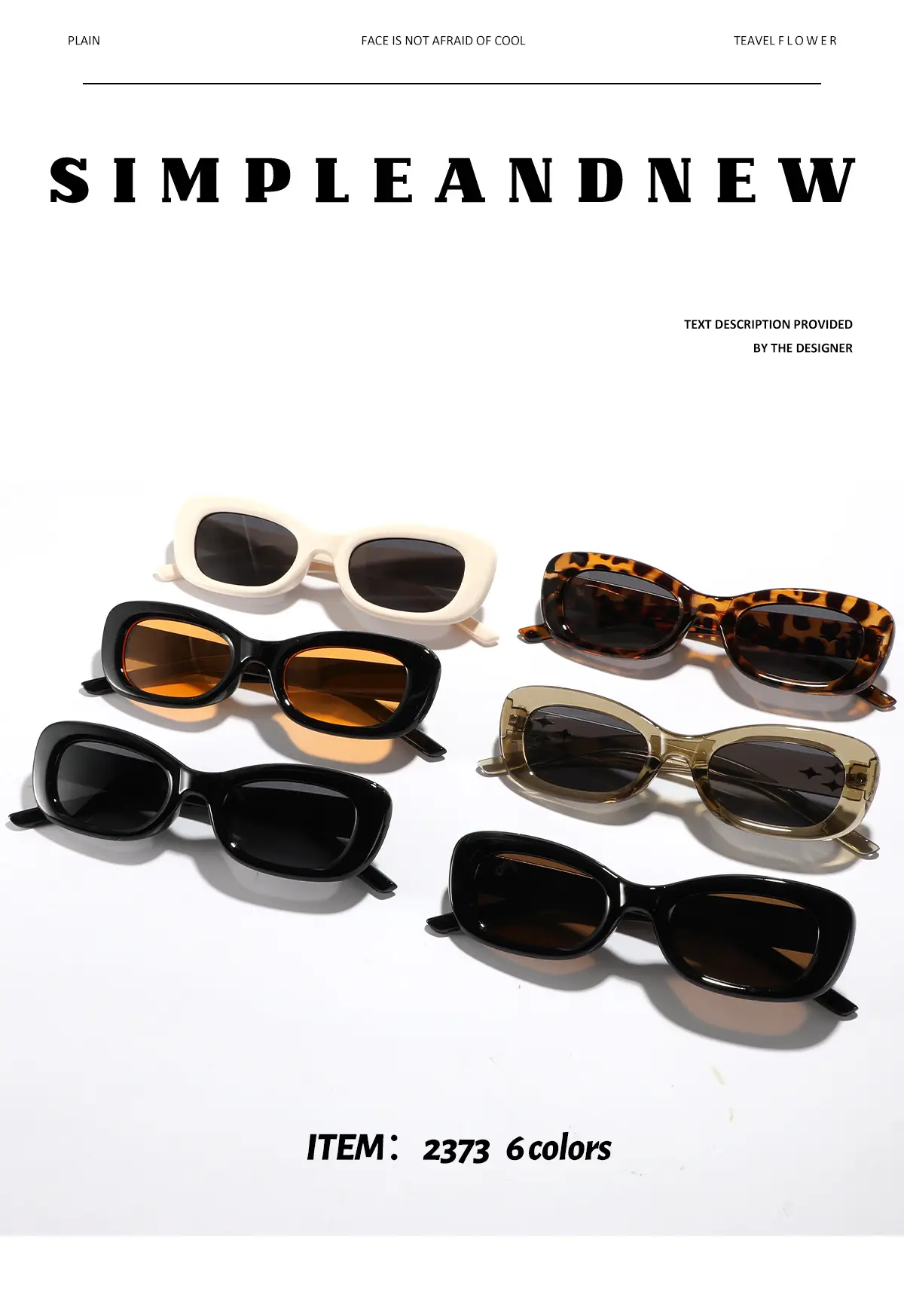 Men Rectangular Star Sunglasses with Rivet Frame β feature 1