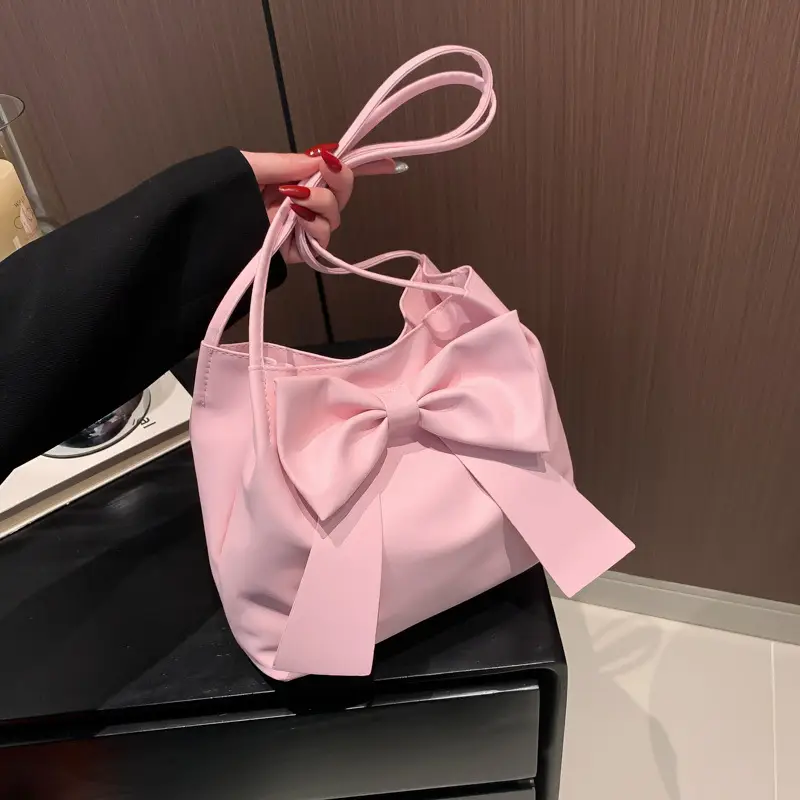Sweet Girl's Pink Bow Shoulder Bag 2024 - Image 6