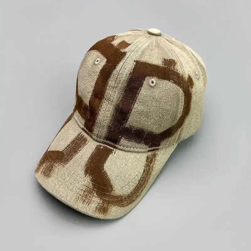 Men Sun-Proof Distressed BB Letter Baseball Cap - Image 2