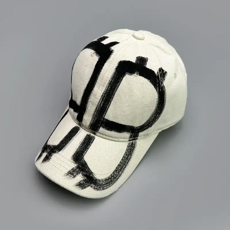 Men Sun-Proof Distressed BB Letter Baseball Cap - Image 3