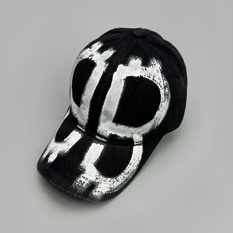 Men Sun-Proof Distressed BB Letter Baseball Cap - Image 6
