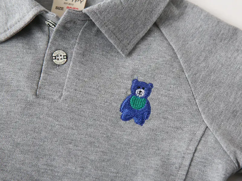 White Boys Polo Shirt with Blue Owl Embroidery 2024 β feature 10