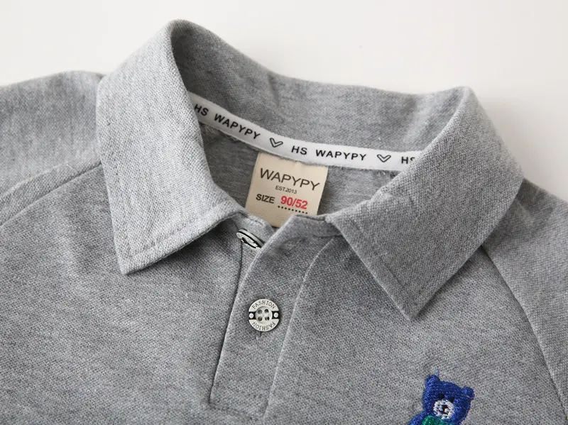 White Boys Polo Shirt with Blue Owl Embroidery 2024 β feature 9