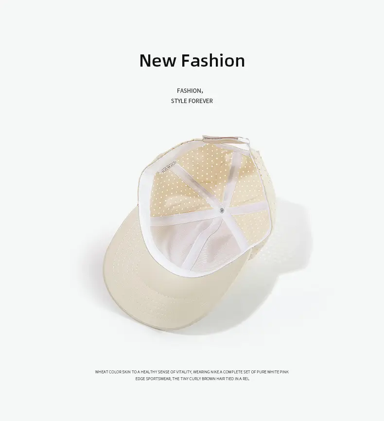 Beige Mesh Peak Cap for Summer Outdoor Use — feature 3